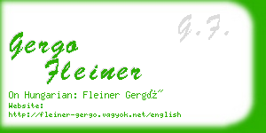 gergo fleiner business card